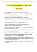 New Jersey Jurisprudence Exam 100&percnt; SOLVED