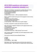 ACLS 2024 questions and answers &lpar;VERIFIED ANSWERS GRADED A&plus;&rpar;