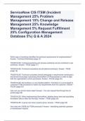 ServiceNow CIS ITSM (Incident Management 25% Problem Management 15% Change and Release Management 25% Knowledge Management 5% Request Fulfillment 25% Configuration Management Database 5%) Q & A 2024