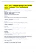 ACLS 2025 Cardiac arrest and Post-Cardiac Arrest Systems of Care &lpar;fin&rpar; Complete Answers 