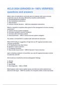 ACLS 2024 &lpar;GRADED A&plus; 100&percnt; VERIFIED&rpar; questions and answers