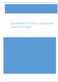 Elementary Statistics 3rd Edition Navidi Test Bank