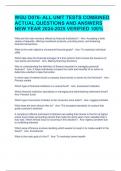 WGU D076- ALL UNIT TESTS COMBINED ACTUAL QUESTIONS AND ANSWERS NEW YEAR 2024-2025 VERIFIED 100%