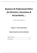 Solutions Manual for Business and Professional Ethics 9th Edition By Leonard Brooks, Paul Dunn (All Chapters, 100% Original Verified, A+ Grade)