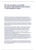 NY Life&comma; Accident&comma; and Health Insurance Agent&sol;Broker Exam Series 17-55 &lpar;Graded A&plus;&rpar; 2024