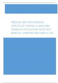 Medical and Psychosocial Aspects of Chronic Illness and Disability 6th Edition Falvo Test Bank ALL Chapters Included (1-34)