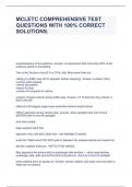 MCLETC COMPREHENSIVE TEST QUESTIONS WITH 100&percnt; CORRECT SOLUTIONS&period;