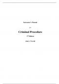 Instructor Manual for Criminal Procedure (Justice Series) 3rd Edition By John Worrall (All Chapters, 100% Original Verified, A+ Grade)