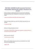 NUR 2092 / NUR2092 Health Assessment Final Exam  Review(2022/ 2023) Already Graded A |Questions and  Answers