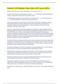 Florida CAM Multiple Choice Q&A &lpar;All Correct 100&percnt;&rpar;