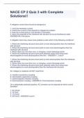 NACE CP 2 Quiz 3 with Complete Solutions&excl;&excl;