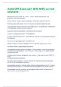Audit CPA Exam with 2023 100&percnt; correct solutions