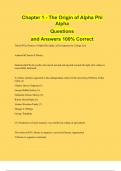 Chapter 1 - The Origin of Alpha Phi  Alpha Questions and Answers 100&percnt; Correct