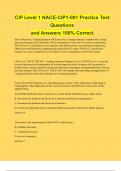 CIP Level 1 NACE-CIP1-001 Practice Test  Questions and Answers 100&percnt; Correct