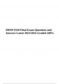 NRNP 6550&colon; Advanced Care Of Adults In Acute Settin&comma; Final Exam Questions and Answers Latest 2024 &lpar;Graded A&plus;&rpar;