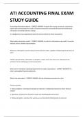 ATI ACCOUNTING FINAL EXAM STUDY GUIDE 