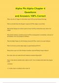 Alpha Phi Alpha Chapter 4 Questions and Answers 100% Correct