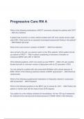 Healthstream: Progressive Care RN A Test Questions and Answers Latest Update (A+ GRADED 100% VERIFIED)