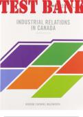  Industrial Relations in Canada by Hebdon Robert, Brown Travor and Walsworth Scott  ISB Test Bank