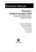 Solution Manual for Pearson's Federal Taxation 2024 Corporations, 37th Edition by Mitchell Franklin Luke E. Richardson