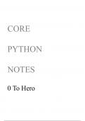 Python Core Notes