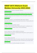 NRNP 6675 Midterm Exam Walden University 2023-2024