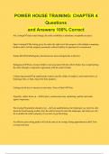 POWER HOUSE TRAINING&colon; CHAPTER 4 Questions and Answers 100&percnt; Correct