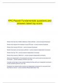  FPC Payroll Fundamentals questions and answers latest top score.