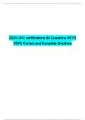 2023 UHC certifications 94 Questions WITH 100% Correct  Solutions Already Graded A+