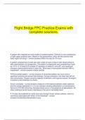   Flight Bridge FPC Practice Exams with complete solutions.