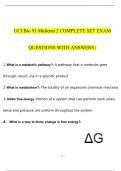 UCI Bio 93 Midterm 2 COMPLETE SET EXAM QUESTIONS WITH ANSWERS | VERIFIED