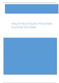 Health Policy Issues 7th Edition Feldstein Test Bank