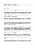 MAT 131 Unit &num;4 Exam Questions & Answers &lpar; Graded A 100&percnt; Verified&rpar;