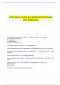 APA Style Exam questions and answers well illustrated.