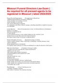 Missouri Funeral Directors Law Exam &vert; As required for all preneed agents to be registered in Missouri &vert; latest 2024&sol;2025