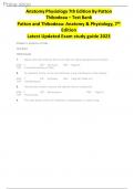 Anatomy physiology 7th edition by patton exam study guide 2024&sol; 2025