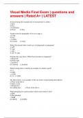 Visual Media Final Exam &vert; questions and answers &vert; Rated A&plus; &vert; LATEST