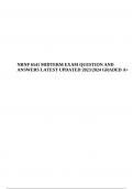 NRNP 6541 &sol; NURS6541 MIDTERM EXAM QUESTION WITH VERIFIED ANSWERS LATEST UPDATED 2024 &lpar;GRADED A&plus;&rpar;