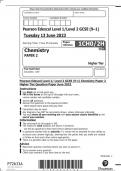 Pearson Edexcel Level 1/ Level 2 GCSE (9-1) Chemistry Paper 2  Higher Tier Question Paper June 2023 