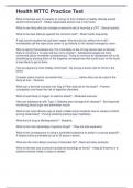 Health MTTC Practice Test