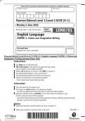 Pearson Edexcel Level 1/Level 2 GCSE (9–1 English Language PAPER 1: Fiction and  Imaginative Writing Question Paper 2023