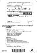 Pearson Edexcel Level 1/Level 2 GCSE (9–1) English Literature PAPER 1: Shakespeare and  Post–1914 Literature QP 2023