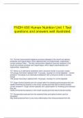  FNDH 400 Human Nutrition Unit 1 Test questions and answers well illustrated&period;