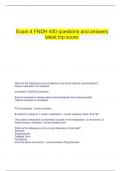   Exam 4 FNDH 400 questions and answers latest top score.