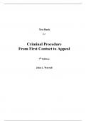 Test Bank for Criminal Procedure From First Contact to Appeal 7th Edition By John Worrall &lpar;All Chapters&comma; 100&percnt; Original Verified&comma; A&plus; Grade&rpar;