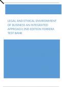 Legal and Ethical Environment of Business An Integrated Approach 2nd Edition Ferrera Test Bank