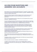 ALS&period;RQI EXAM QUESTIONS AND ANSWERS 100&percnt; ACCURATE
