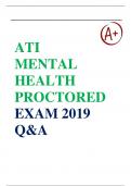 ATI Mental Health Proctored Exam 2019