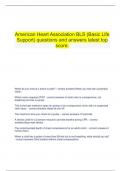   American Heart Association BLS (Basic Life Support) questions and answers latest top score.