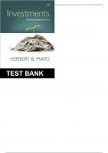 Investments An Introduction 12th Edition BY Herbert - Test Bank